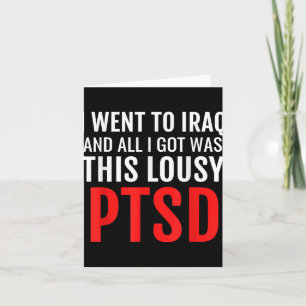 Cartão Camisa de Veterano do Iraque Ptsd Humor Negro Guer