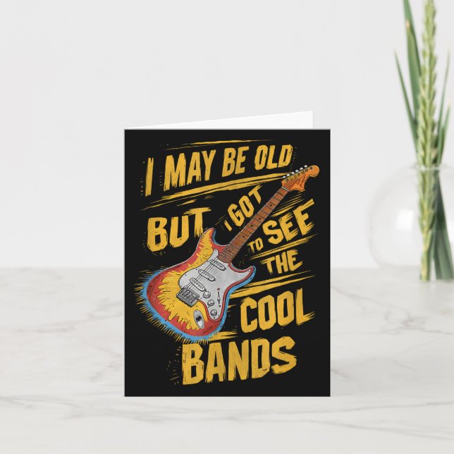 Cartão Camisa De Violão Para Aniversário De Guitarra De P (Frente)