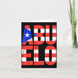 Cartão Camisa de Vovô Engraçado Porto Rico Pai Avô Homens