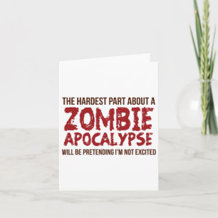 Cartão Camisa Divertida de Presente de Zumbi Apocalipse H