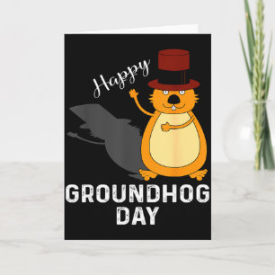Cartão Camisa Divertida do Groundhog para Amante do Dia d