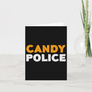 Cartão Camisa do Dia das Bruxas da Polícia de Candy
