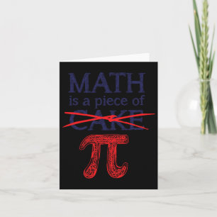 Cartão Camisa do Dia do Pi Matemática É Um Pedaço de Bolo
