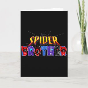 Cartão Camisa do Irmão Aranha Aniversário Família Diverti