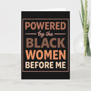 Cartão Camisa do Mês da História Negra Mulheres Afro Mulh