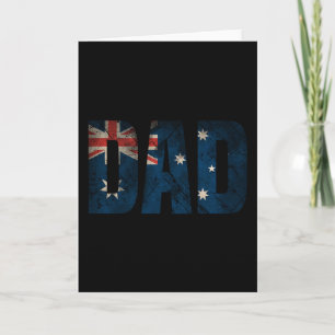Cartão Camisa do Papai com Bandeira da Austrália Dia dos