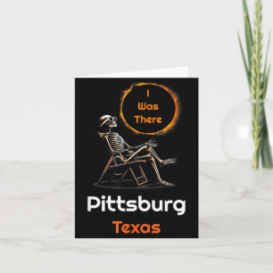Cartão Camisa Eclipse Solar Pittsburg Texas Lá