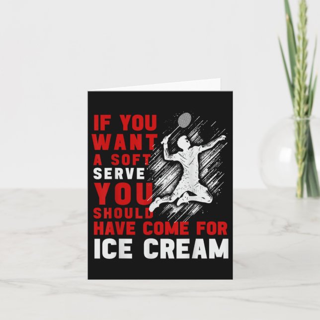 Cartão Camisa engraçada de badminton para homens e mulher (Frente)