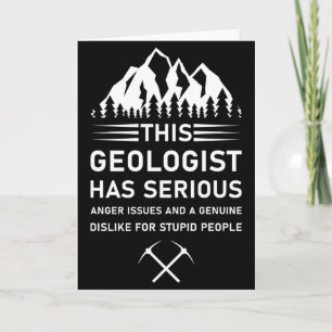 Cartão Camisa engraçada de geologia, ciência da Terra par
