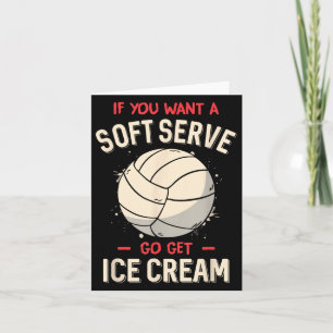 Cartão Camisa Engraçada De Voleibol Para Meninas Mulheres