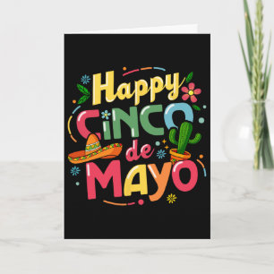 Cartão Camisa engraçada do Cinco De Mayo Vamos Festa Squa