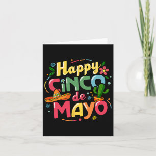 Cartão Camisa engraçada do Cinco De Mayo Vamos Fiesta Squ