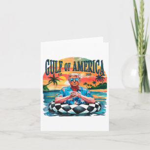 Cartão Camisa Engraçada Do Golfo Dos Eua América No Leste