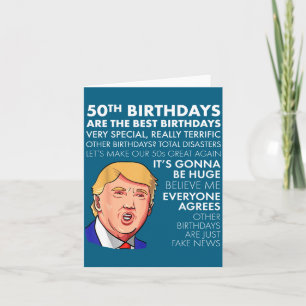 Cartão Camisa engraçada do presente do aniversário de 50