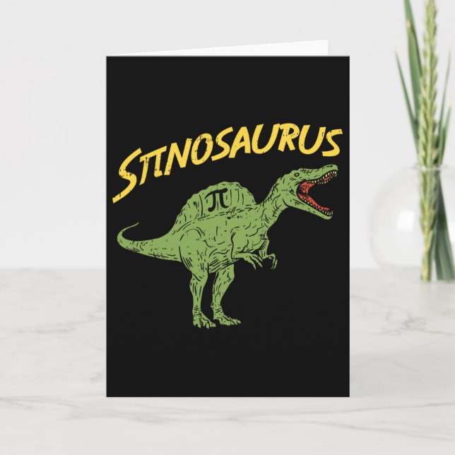Cartão Camisa engraçada do Spinosaurus Pi Day Presente de (Frente)
