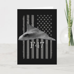 Cartão Camisa engraçada F47 Fighter Jet Trump F-47 Avião