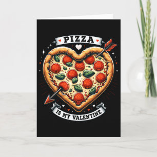 Cartão Camisa engraçada Pizza é meu namorado Pizza Lover