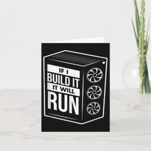 Cartão Camisa Engraçado Do Pc Builder - Computador Builde