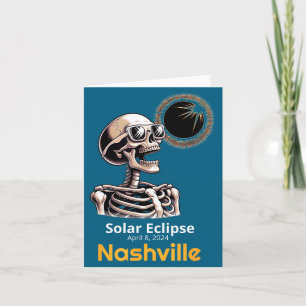 Cartão Camisa Esqueleto Eclipse Solar Nashville Indiana
