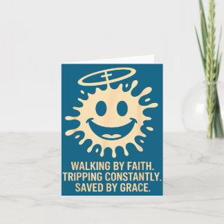 Cartão Camisa Fé Andando Tropeçando Constantemente Salva