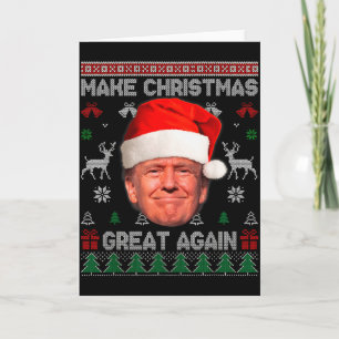 Cartão Camisa feia engraçada do Trump faz o Natal ser óti