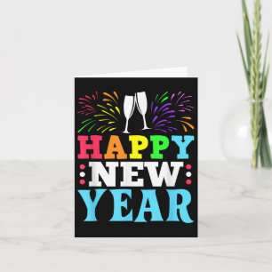 Cartão Camisa Feliz Ano Novo 2025 2026 Nye Homens Mulhere
