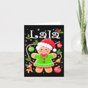 Cartão Camisa Fofa Lala Família de Biscoito de Natal Comb