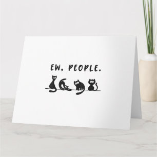 Cartão Camisa-gato-preto, mulheres engraçadas, novo gato-