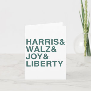 Cartão Camisa Harris E W E Alegria E Liberdade Kamala Har