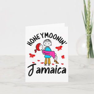 Cartão Camisa Honeymoonin Casais Lua de mel Groom Ja