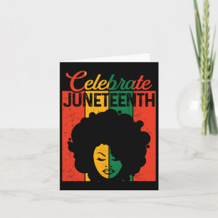 Cartão Camisa Juneteenth Afro Mulheres Negras 1865 Indepe