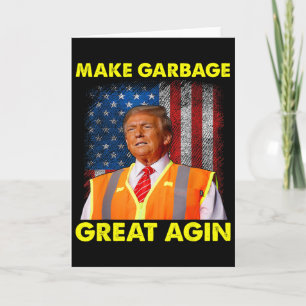 Cartão Camisa Laranja do Trump Faça com que o Lixo seja Ó