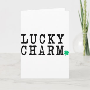 Cartão Camisa Lucky Charm St Patricks Day Lucky Clover T