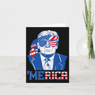 Cartão Camisa Merica Trump Sungl Nos Bandeira 4 De Julho