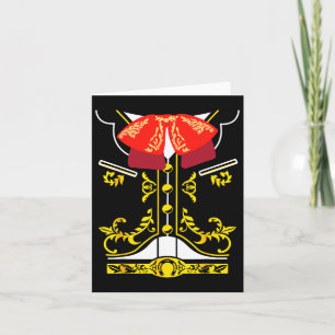 Cartão Camisa Mexicana Mariachi Charro Cinco De Mayo Hall
