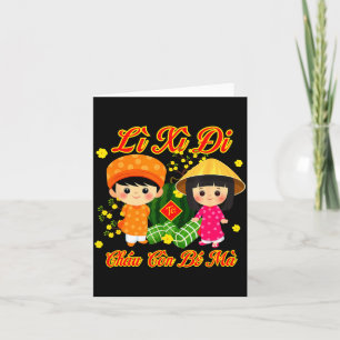 Cartão Camisa Nova Feliz Tet Lunar Vietnamita Li