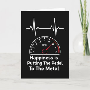 Cartão Camisa Pedal ao Metal RPM Batimento Cardíaco de Co