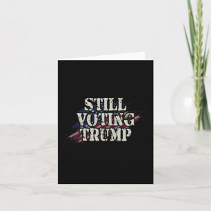 Cartão Camisa Retro da Bandeira dos EUA Trump - Votando e