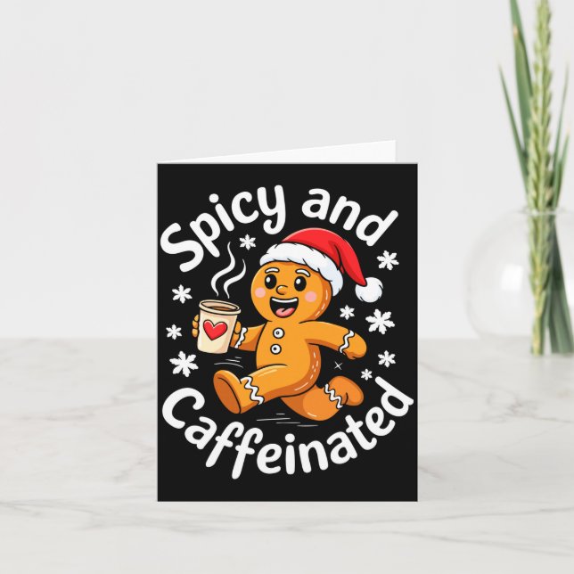 Cartão Camisa Scy E Cafeinada Homens Mulheres Gingerbread (Frente)