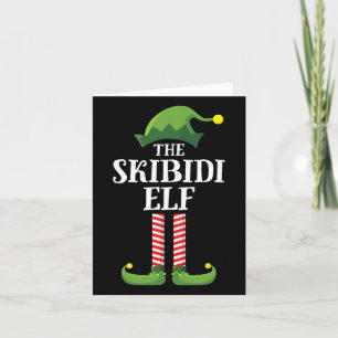 Cartão Camisa Skibidi Elf Combinando Grupo Familiar Natal