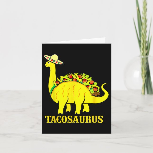 Cartão Camisa Tacosaurus Cinco De Mayo Camisa de Dinossau (Frente)