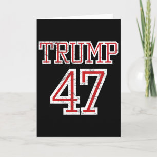 Cartão Camisa Trump 47 President Team Footbyll Estilo 202