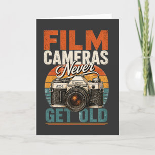 Cartão Camisas de Câmeras Fotográficas Antigas Nunca Enve