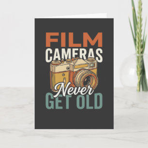 Cartão Camisas de Câmeras Fotográficas Antigas Nunca Enve