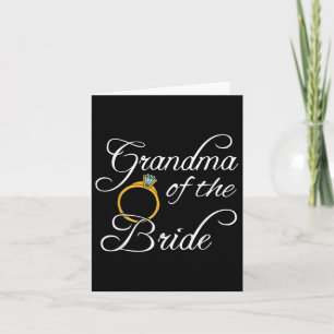 Cartão Camisas De Casamento Vovó Da Camisetas Da Noiva Gr