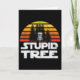 Cartão Camisas de Disc Golf para Homens Stupid Tree Frisb