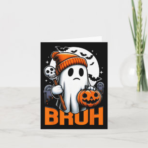 Cartão Camisas De Halloween Para Homens Bruh Ghost Ha