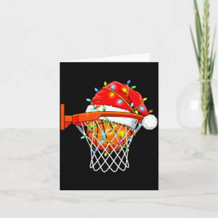 Cartão Camisas de Natal de Basquete do Papai Noel para Me