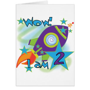 Cartão Camisas de segundo aniversário e presentes para na