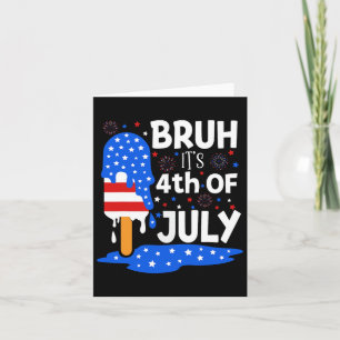 Cartão Camisas do 4 de Julho para Crianças Bruh Picolés M
